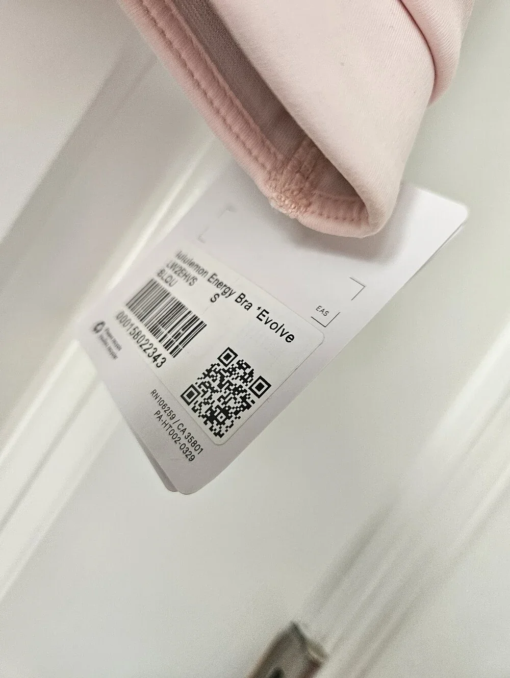 NWT Lululemon Sz Small Energy Bra Medium Support, B-D Cups Evolve Blush Quartz